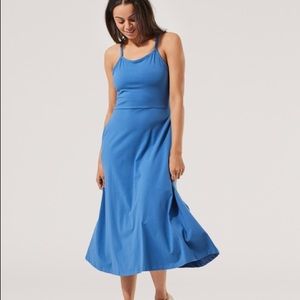 Pact Fit & Flare Strappy Midi Dress—never worn